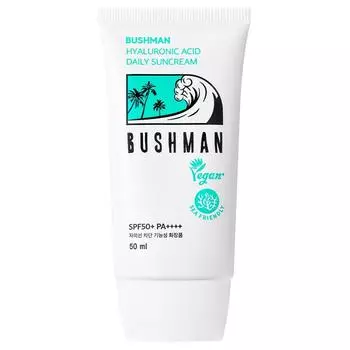 Ежедневный солнцезащитный крем Bushman с гиалуроновой кислотой SPF50+ PA++++, 50 мл, 1 шт.