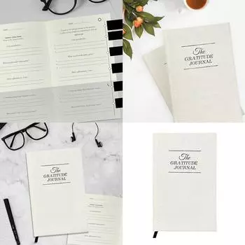 Ежедневный журнал благодарности с подсказками для счастья Осознанность и размышления Недатированный план жизни Журнал психического здоровья розовый