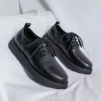 Ежегодные очень большие размеры мужских туфель в британском стиле, повседневные маленькие кожаные туфли 45 46, черные туфли, мужские туфли 86269-R 38 чёрный