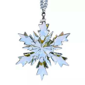 Ежегодные рождественские украшения хрустальная снежинка звезда, блестящие хрустальные украшения для рождественской елки, красивые рождественские украшения для женщин и девочек One Size