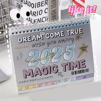 Ежемесячное расписание Перекидной календарь Настольный цветочный планировщик Управление временем синий