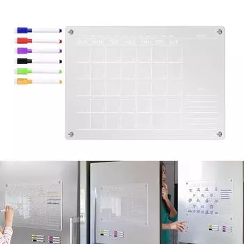 Ежемесячный акриловый календарь Ежемесячный план Стильный прозрачный еженедельник A4