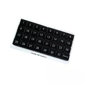 Ежемесячный органайзер для таблеток на 31 день для путешествий, добавки, витамины, лекарства