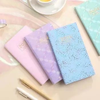 Ежемесячный планировщик А6, ежемесячный еженедельник, журнал, повестка дня на 2024 год, органайзер для дневника, блокноты для письма, школьные канцелярские принадлежности, офисные принадлежности A6