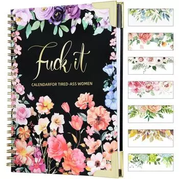 Ежемесячный планировщик. Планировщик интересных дел Блокнот. Ежедневный блокнот с линейками и недатированным списком дел для женщин. белый