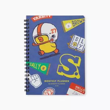 Ежемесячный планировщик Университета Брауна и Салли, синий