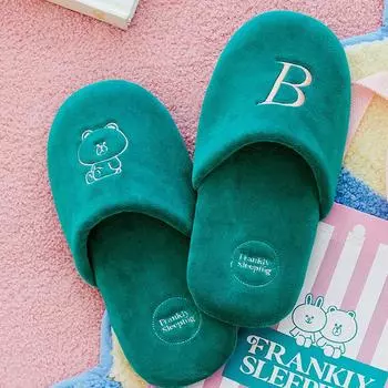 [Ежемесячный подарок] Туфли Line Friends Brown Frankley для спальни (220-260 мм) 220-260mm