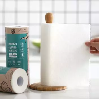 Еженедельная тряпка из бамбукового волокна, ленивая тряпка, кухонная специальная безмасляная ткань для мытья посуды, бытовая утолщенная впитывающая ткань для чистки 28*28cm 20 PCS in 1 roll