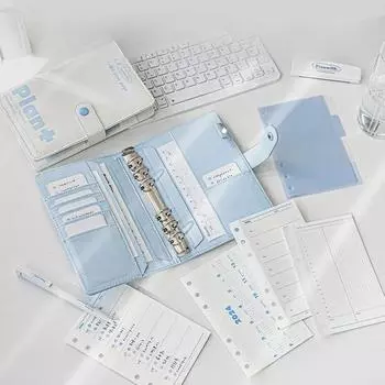 Еженедельный блокнот формата А6, ежегодный ежедневный ежедневник, еженедельная повестка дня, кавайные школьные канцелярские тетради для студентов белый