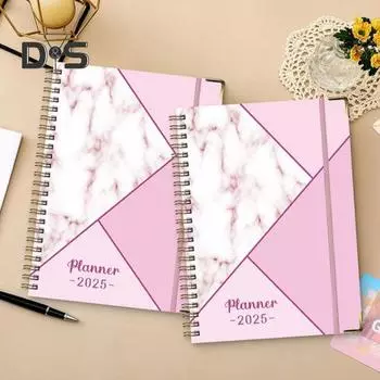 Еженедельный планировщик 2025 года с ежемесячными вкладками Цитаты Дизайн катушек ниток Цветочный дизайн Повестка дня Блокнот расписания Инструмент для планирования на весь год I