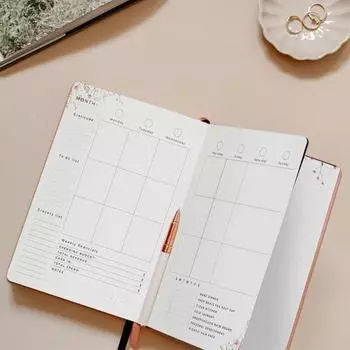 Еженедельный планировщик Yousheng 2025 с почасовыми временными интервалами, ежемесячная/еженедельная книга встреч, круглогодичная организация, бархатная обложка