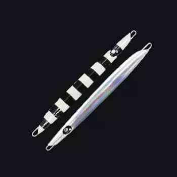 EzoHachi Black Glow Silver Metal Jig Lure NaMaRaJig200#14 Zebra/All