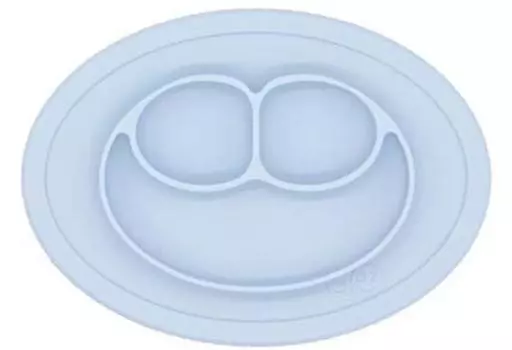 ezpz Easy Peasy Mini Mat Детское питание Столовые приборы Детская посуда Присоска Силиконовый коврик Детская Детская тарелка Синий Ограничено до прямого управления Неопрокидывающийся baby голубой