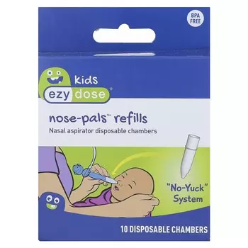Ezy Dose, детский, сменный блок Nose-Pal, 10 одноразовых контейнеров