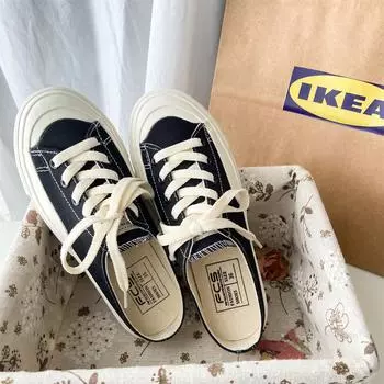 F116 outer wear half-drag white shoes women s 2025 new heel-less lazy shoes one-pedal versatile canvas shoes 35 белый