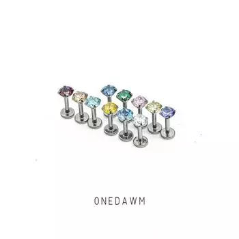F136 Diamond Stud Earrings Anti-Allergy Medical Titanium Alloy