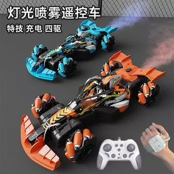 F1 Equation Spray Light Racing Car, Gesture Sensing RC Primary Children s Racing Stunt Radio Control Car, Full Wheel Drive Drift Car 1 Battery бледно-синий
