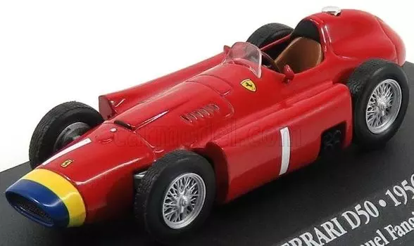 F1 Ferrari D50 Mini Car Хуан Мануэль Фанхио Чемпион мира 1956 года ХУАН МАНУЭЛЬ ФАНГИО №1 ДЛИННЫЙ НОС 1/43 [Предмет] красный