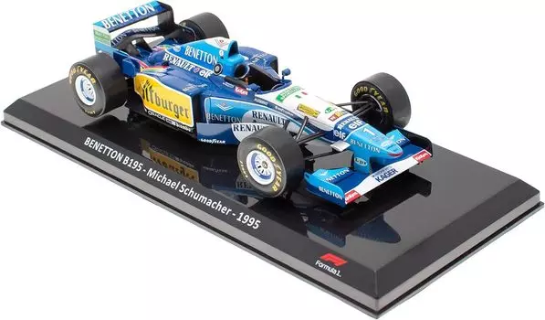 F1 Mini Car Benetton B195 Renault Michael Schumacher 1995 World Champion Blister Pack Product 1/24 [Item]