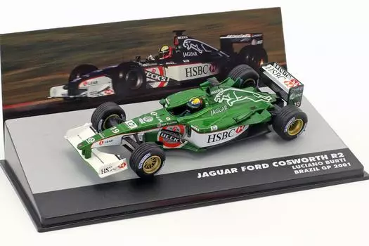 F1 mini car Jaguar JAGUAR R2 Luciano Burti Brazil GP 2001 Luciano Burti 1/43 No,19 [item] зелёный