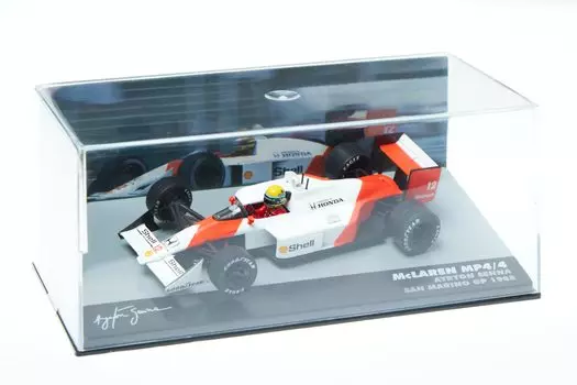 F1 Mini Car McLaren Ayrton Senna MCLAREN San Marino GP 1988 AYRTON SENNA Winner 1/43 MP4/4 [Предмет]