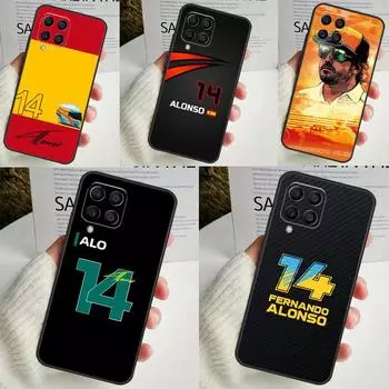 F1 Racing Фернандо Алонсо 14 для Samsung Galaxy M55 M15 M13 M33 M53 M20 M30s M31s M12 M32 M52 M11 M51 M14 M34 M54 чехол Samsung M55