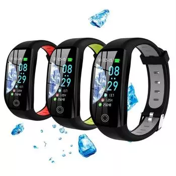 F21 Браслет с цветным экраном Интеллектуальные упражнения Частота сердечных сокращений Артериальное давление Мониторинг сна и здоровья Подсчет шагов Bluetooth Интеллектуальное напоминание серый