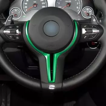 F22 F30 F31 F32 F33 F36 F10 F06 F12 F13 F15 F16 Для M-Sport ABS Gloss Color/Alcantara Interior Cover Rope Wheel Отделка серебряный