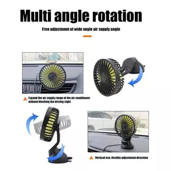 F402 Car Truck Fan with Suction Cup USB Powered 3-Speed Dashboard Desk Fan ?