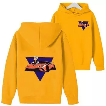 F4 толстовки с принтом автомобиля, детские пуловеры, модная толстовка с длинными рукавами для мальчиков и девочек, лидер продаж, детская повседневная уличная одежда 100 чёрный