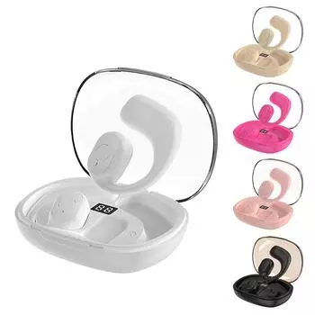 F60 Беспроводные наушники стереозвук вкладыши с зарядным чехлом ушные клипсы встроенный микрофон для чёрный