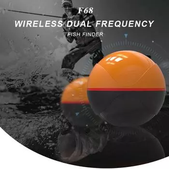 F68 беспроводной эхолот для поиска рыбы подводный HD смарт-телефон Bluetooth детектор для рыбалки двухчастотный эхолот F68