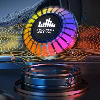 F8 Bluetooth-динамик с костной проводимостью, мини-звуковая коробка, RGB, Hi-Fi, стерео, беспроводной динамик, светодиодный атмосферный светильник, звукосниматель, ритм-лампа чёрный