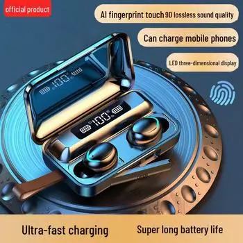 F9 M90 Pro Touch Беспроводные Bluetooth 5.3 Двойные наушники с аккумулятором и цифровым дисплеем TWS