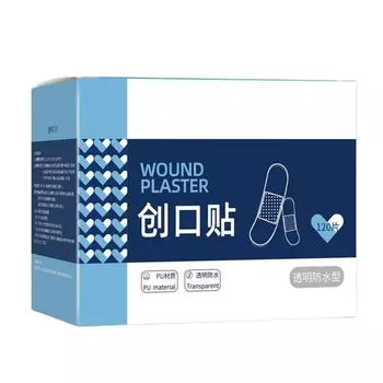 #F 120 шт. ПУ прозрачный водонепроницаемый пластырь невидимый гемостаз раневой пластырь
