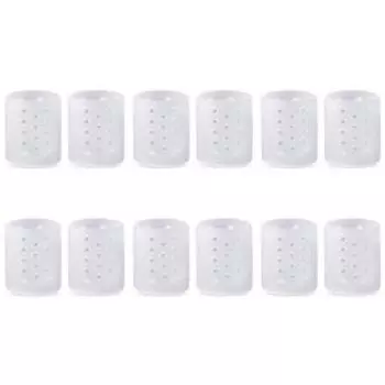 #F 2 шт. Прозрачные силиконовые накладки на пальцы ног, дышащие рукава для пальцев ног (L