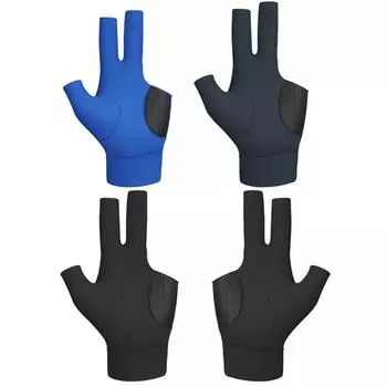 #F 3 Fingers Pool Gloves Durable Pool Cue Gloves Billiard Accessories for Women left чёрный