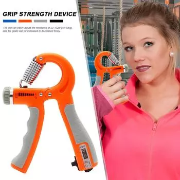#F 5-60 KG Grip Strength Trainer Finger Exerciser Stress Relief Non-Slip Gripper Orange