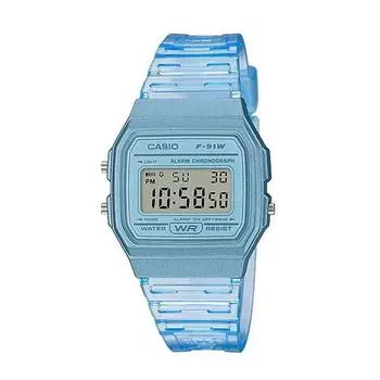 F-91WS-2D Casio Цифровые унисекс-уретановые часы CASIO