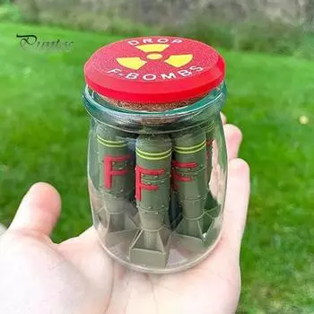F-Bombs Jar Resin Craft F Управляемые ракеты Настольная фигурка Статуя Скульптура Забавное украшение для домашнего офиса Стол для мужчин Подарок на день рождения армия зеленый