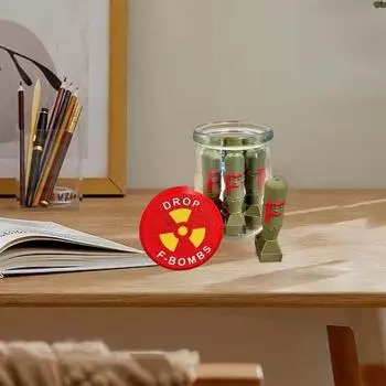 F-Bombs Jar Resin Craft F Управляемые ракеты Настольная фигурка Статуя Скульптура Забавное украшение для домашнего офиса Стол для мужчин Подарок на день рождения армия зеленый