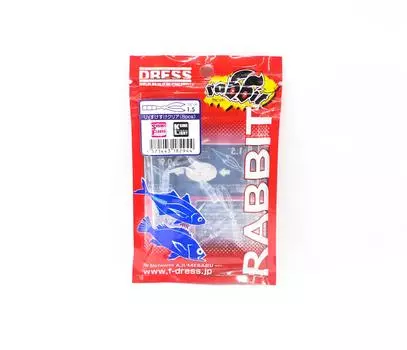 F Dress Мягкая приманка для кролика 1,5 дюйма, 8 шт. в упаковке, прозрачная, УФ-прозрачная (2944)