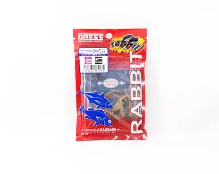 F Dress Soft Lure Rabbit 1,5 дюйма, 8 шт. в упаковке, УФ-прозрачный, золотой (2975)