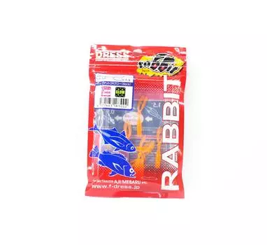 F Dress Soft Lure Rabbit 1,5 дюйма, 8 шт. в упаковке, полуматовое оранжевое свечение (3002)