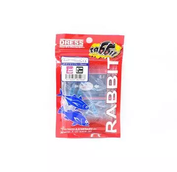 F Dress Soft Lure Rabbit 1,5 дюйма, 8 штук в упаковке, УФ-прозрачный синий (2968)
