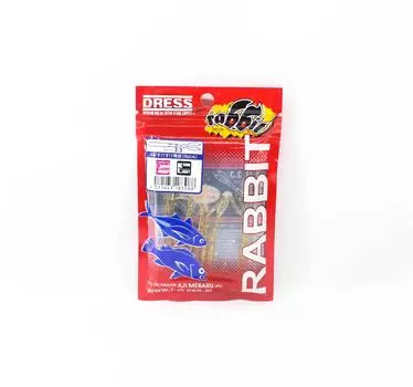 F Dress Soft Lure Rabbit 2,3 дюйма, 8 шт. в упаковке, УФ-прозрачный, золотой (3088)
