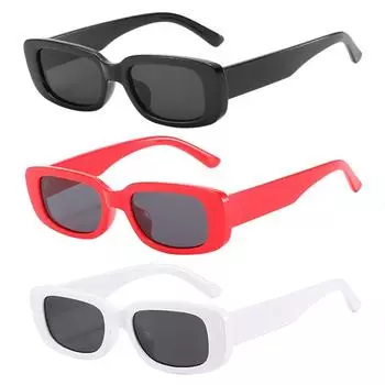 #F Fashion Rectangle Sunglasses for Women UV Protection Travel Sports Beach Eyew чёрный