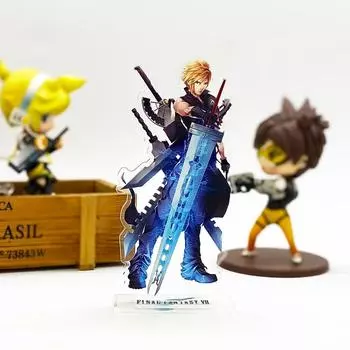 F FF7 VII 7 Cloud Strife HM игрушечная фигурка на акриловой подставке