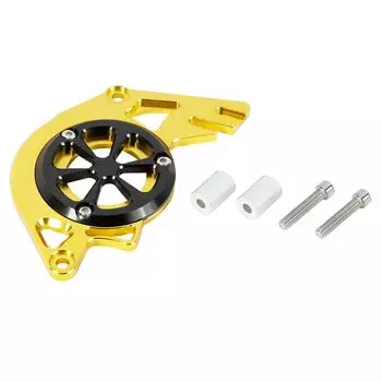 F FIERCE CYCLE Крышка звездочки Передняя защита цепи Крышка двигателя Сменная крышка CNC Алюминиевый мотоцикл Совместимость с Honda MSX125 Gold Tone 2013-2017