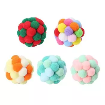 #F колокольчик ручной работы в виде котенка, игрушки, устойчивый к укусам надувной мяч для домашней комнаты, спальни разноцветный